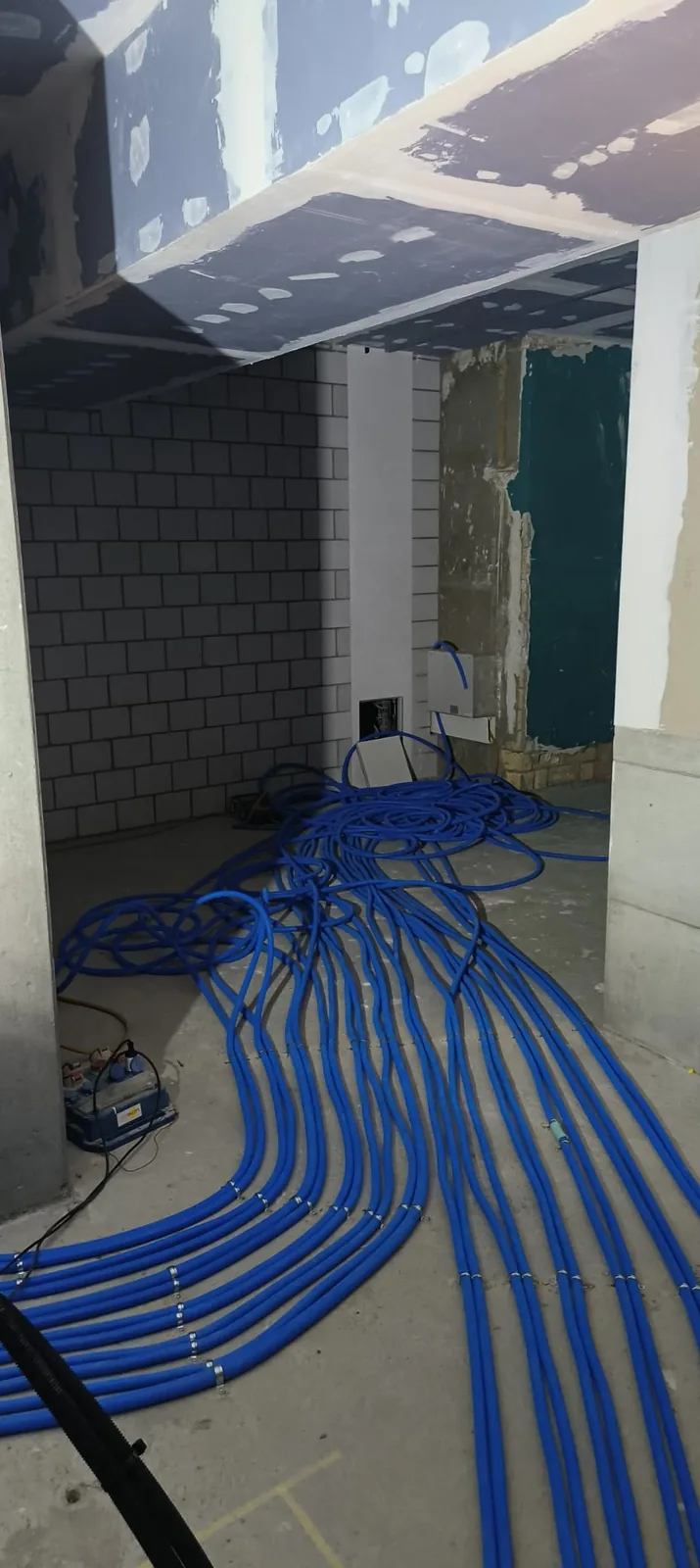 Inside the new Merkurgässli space on day one of construction