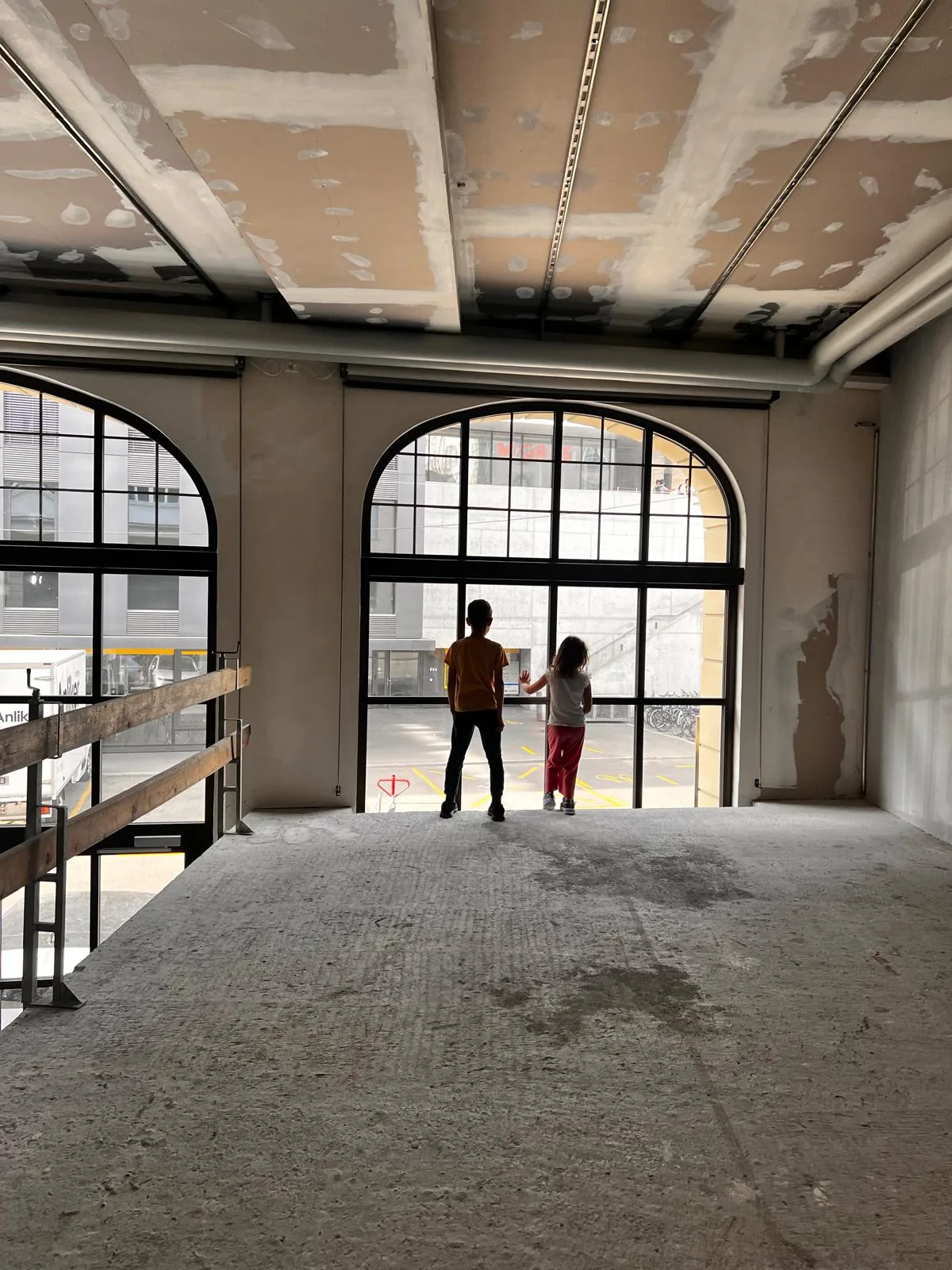 Workers starting the build-out at the new flagship hub