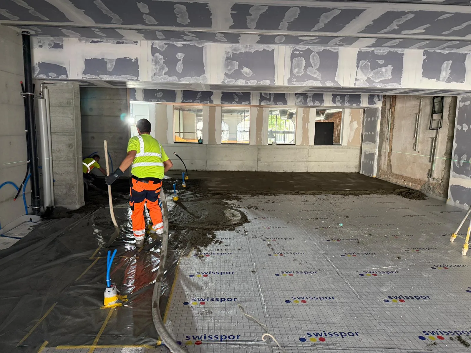 Construction progress on the future game floor at Merkurgässli