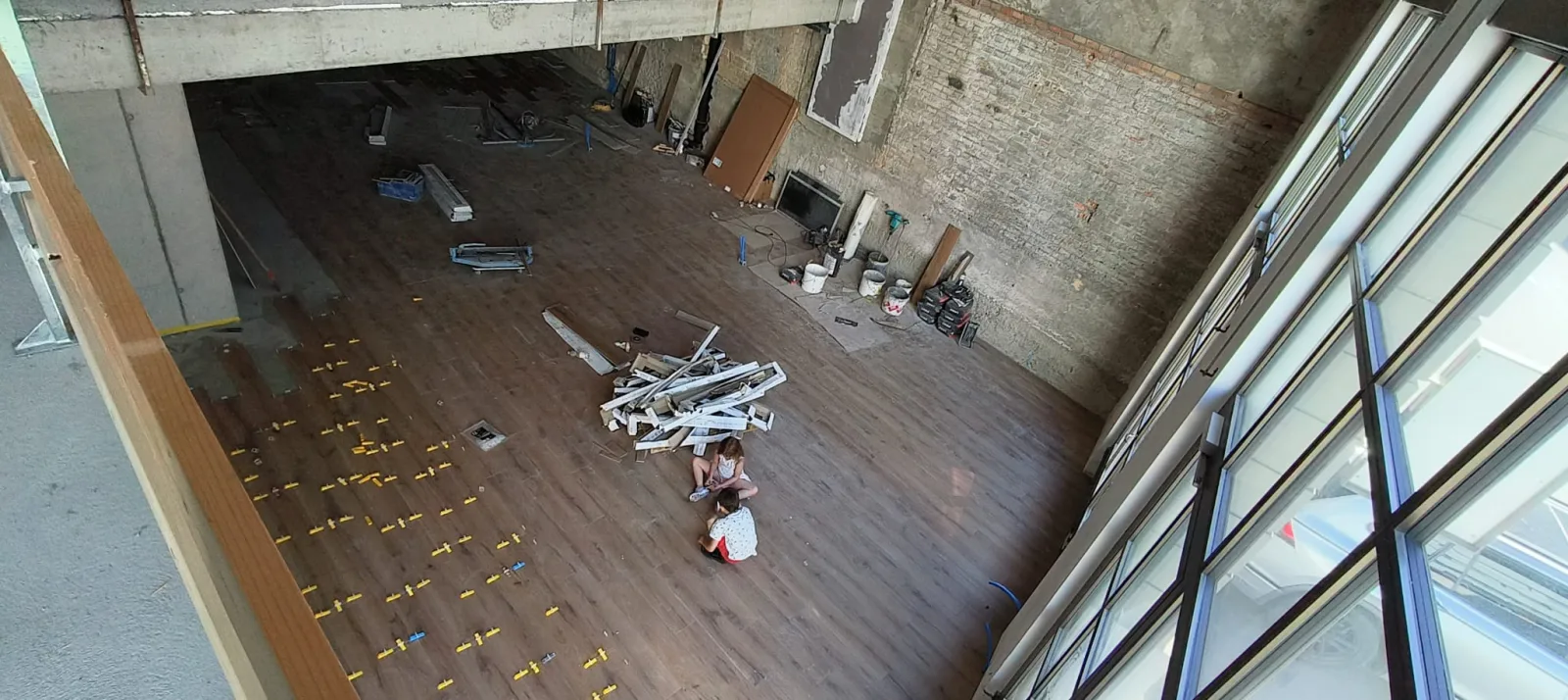 Another wide view of the new GoodGames Bern space during fit-out
